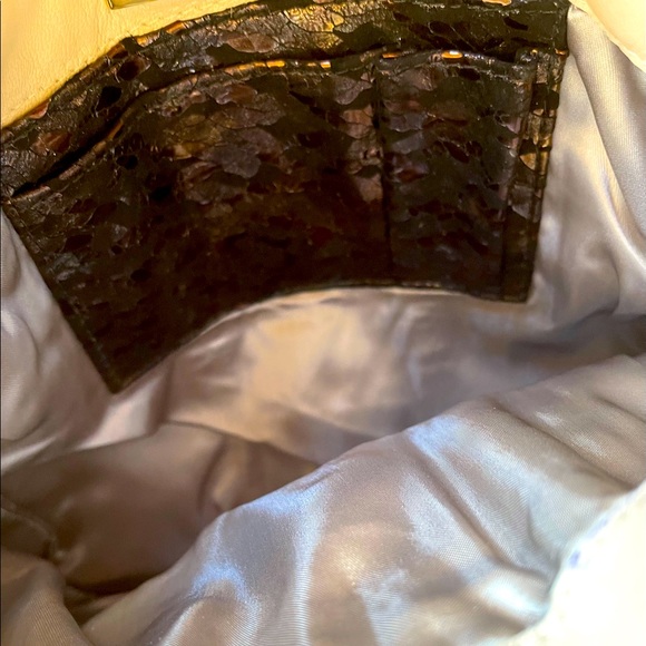 MICHELLE MONROE Leather & Croc Skull Clutch RARE!! - Picture 6 of 9